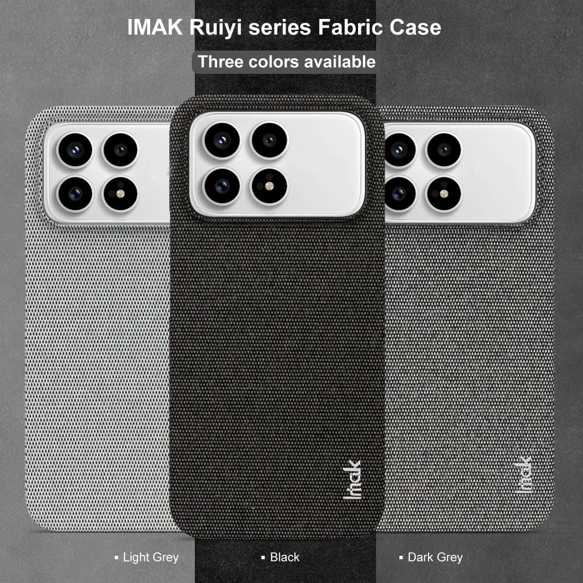 For Redmi K90/Poco F8 Pro imak Ruiyi Series Cloth Texture PU + PC Phone Case(Black)