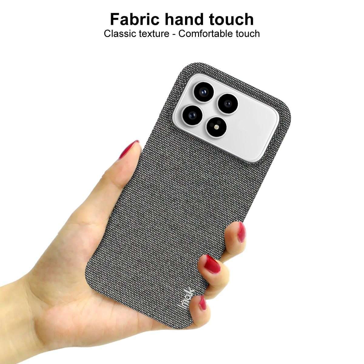 For Redmi K90/Poco F8 Pro imak Ruiyi Series Cloth Texture PU + PC Phone Case(Black)