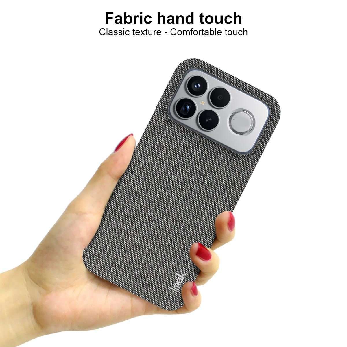 For Redmi K90 Pro Max/Poco F8 Ultra imak Ruiyi Series Cloth Texture PU + PC Phone Case(Light Grey)