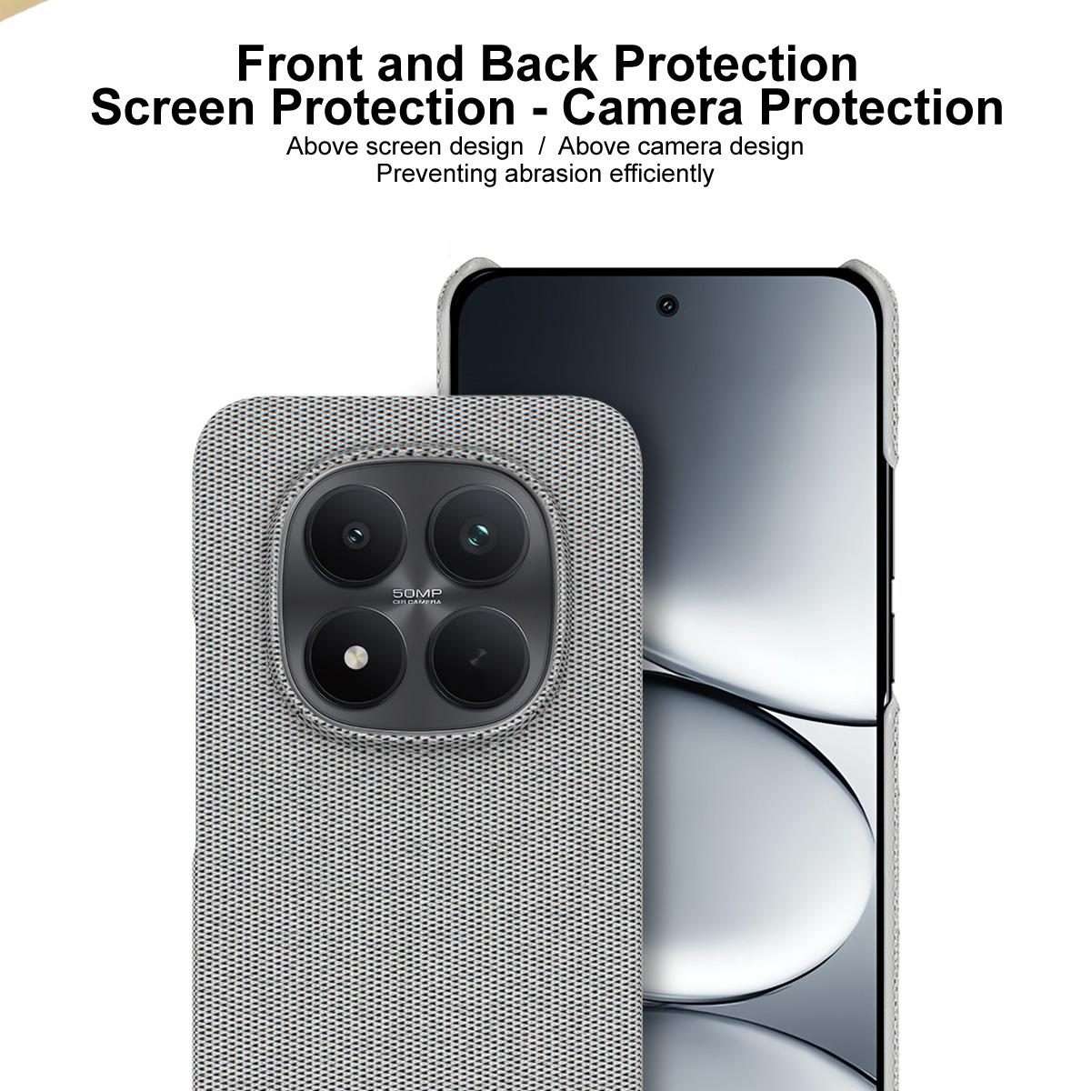 For Redmi Note 15 Pro+ 5G Global 163.3mm imak Ruiyi Series Cloth Texture PU + PC Phone Case(Black)