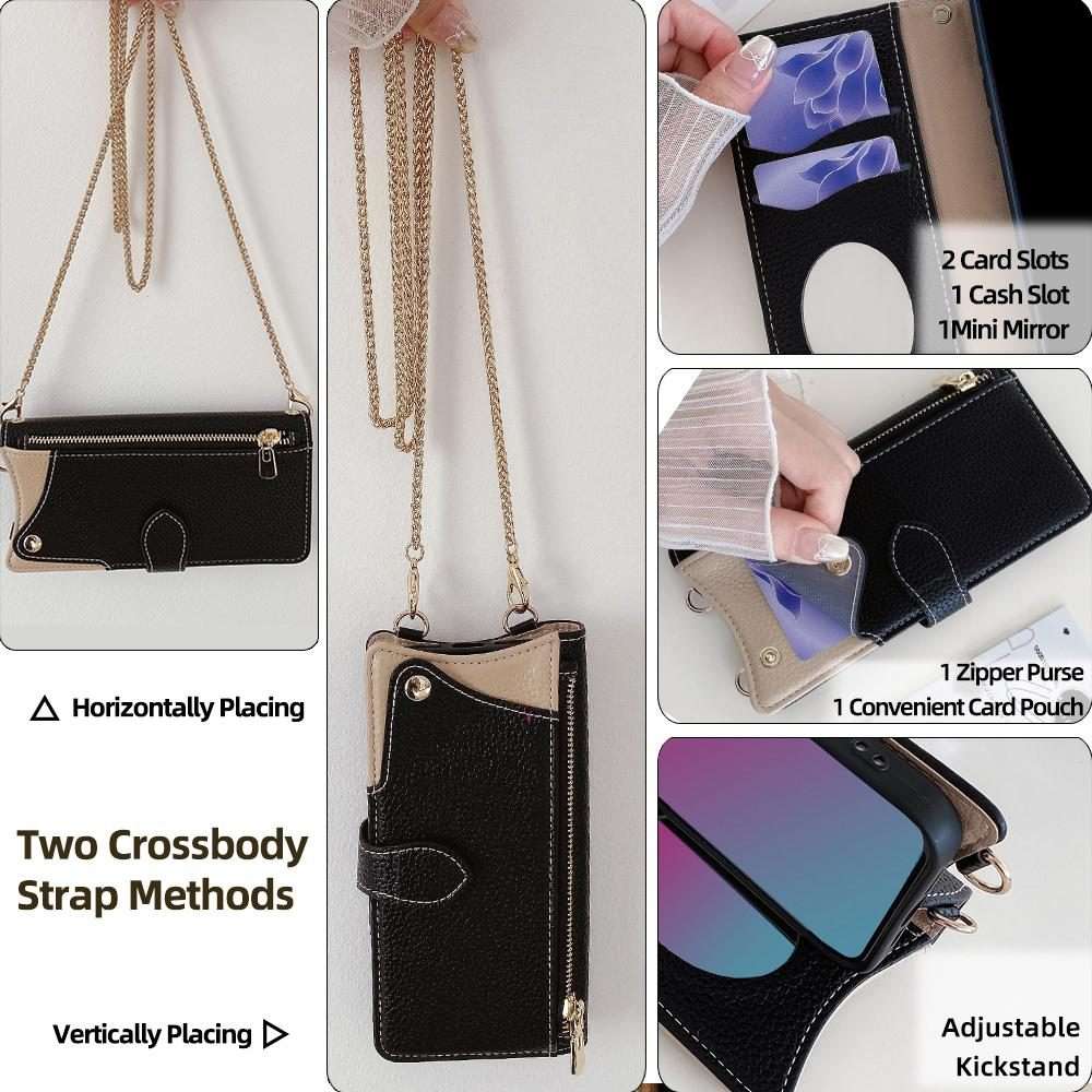 For Redmi K80 Ultra Crossbody Chain Fishtail Litchi Leather Phone Case(Black)