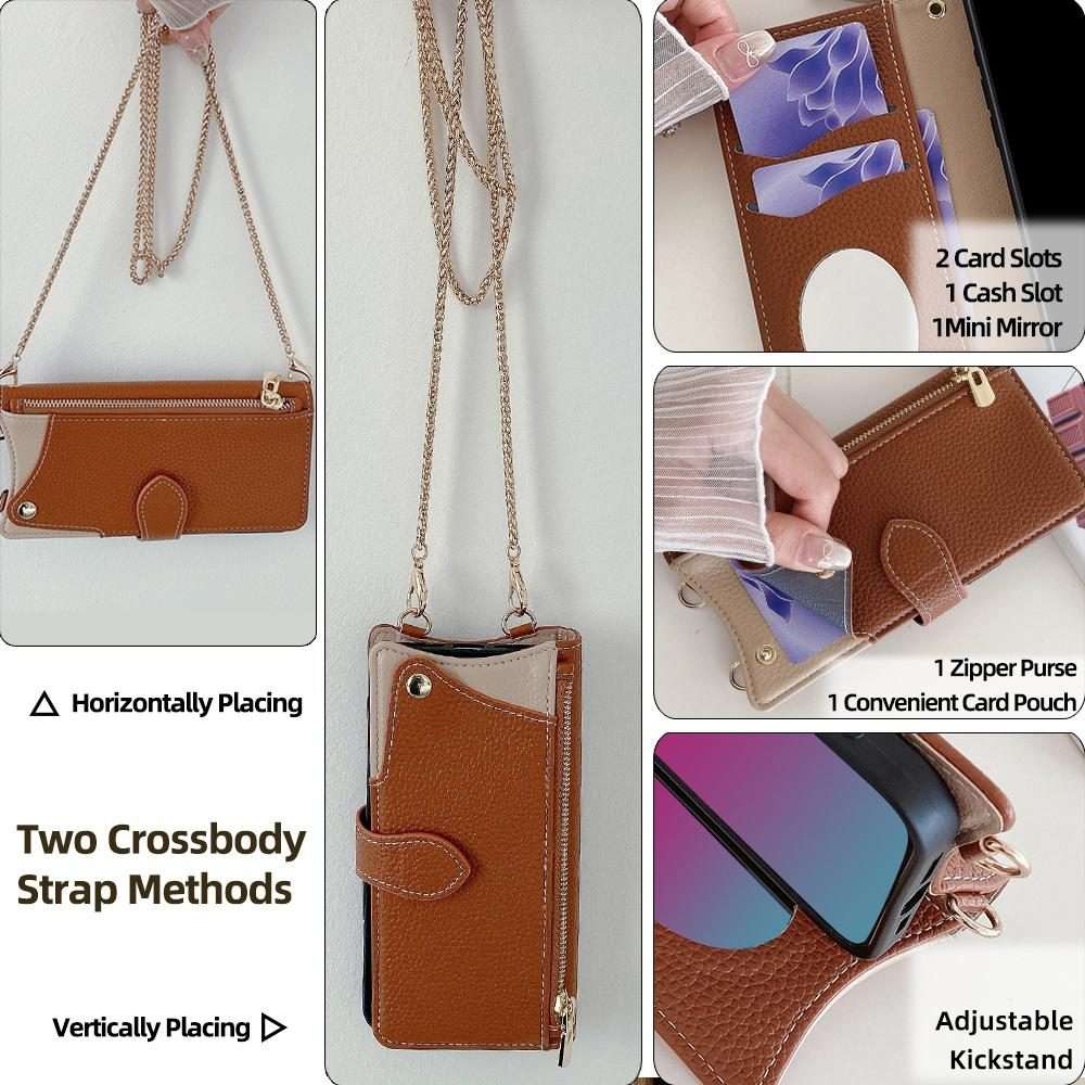 For Redmi K80 Ultra Crossbody Chain Fishtail Litchi Leather Phone Case(Brown)