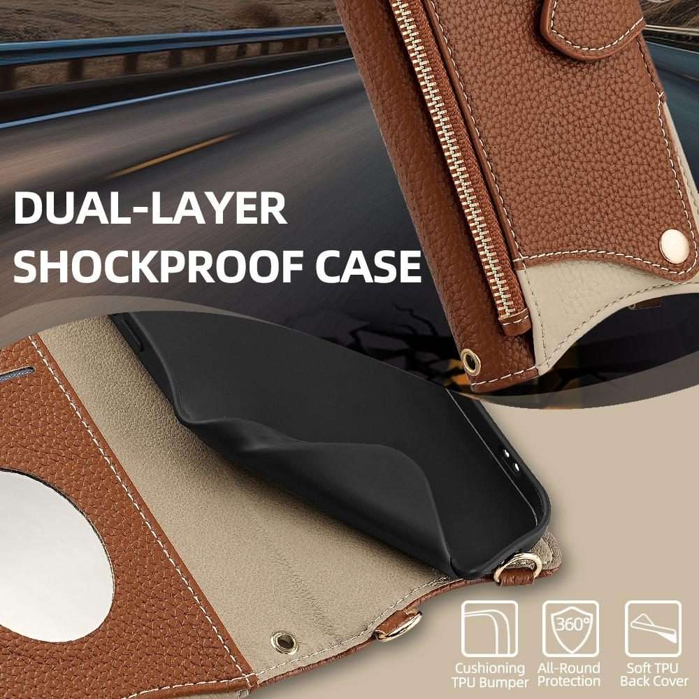 For Redmi K80 Ultra Crossbody Chain Fishtail Litchi Leather Phone Case(Brown)