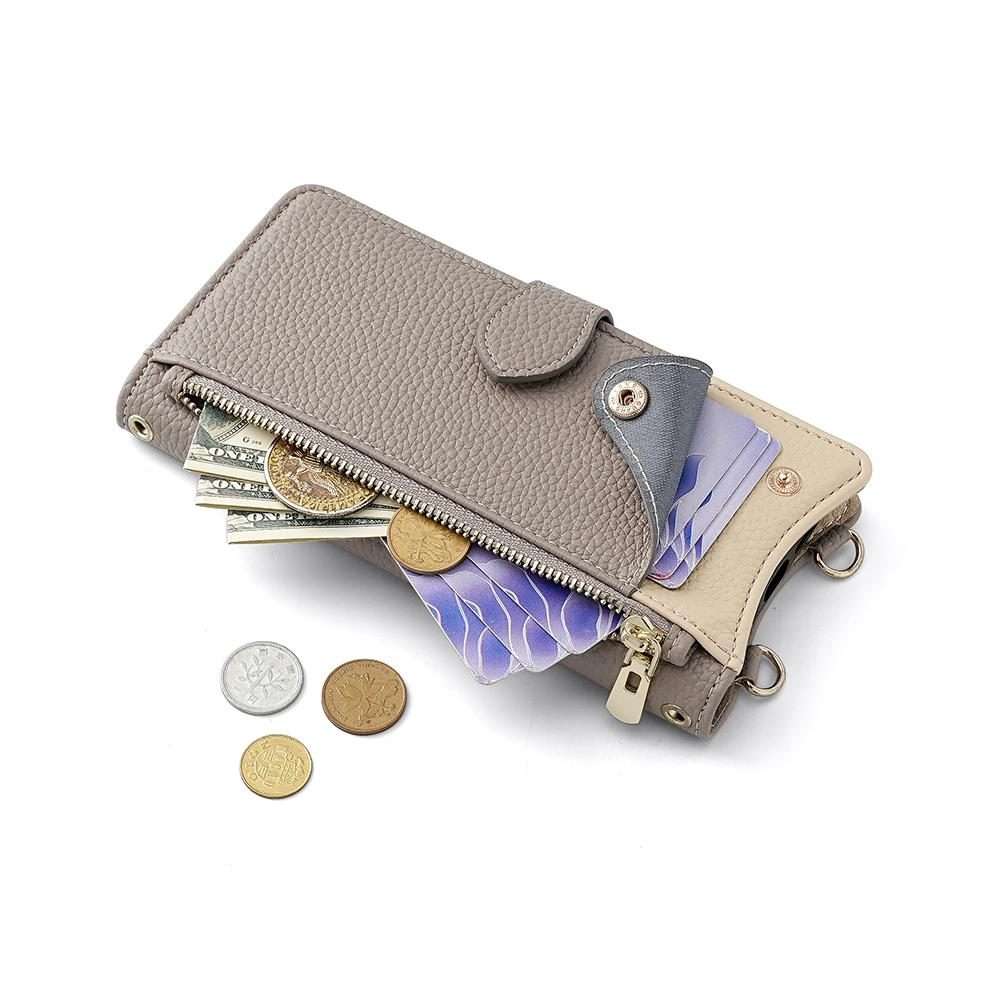 For Redmi K80 Ultra Crossbody Chain Fishtail Litchi Leather Phone Case(Grey)