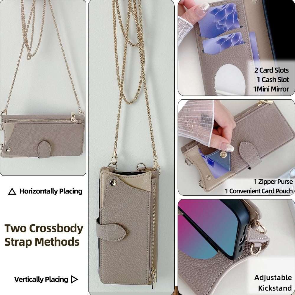 For Redmi K80 Ultra Crossbody Chain Fishtail Litchi Leather Phone Case(Grey)