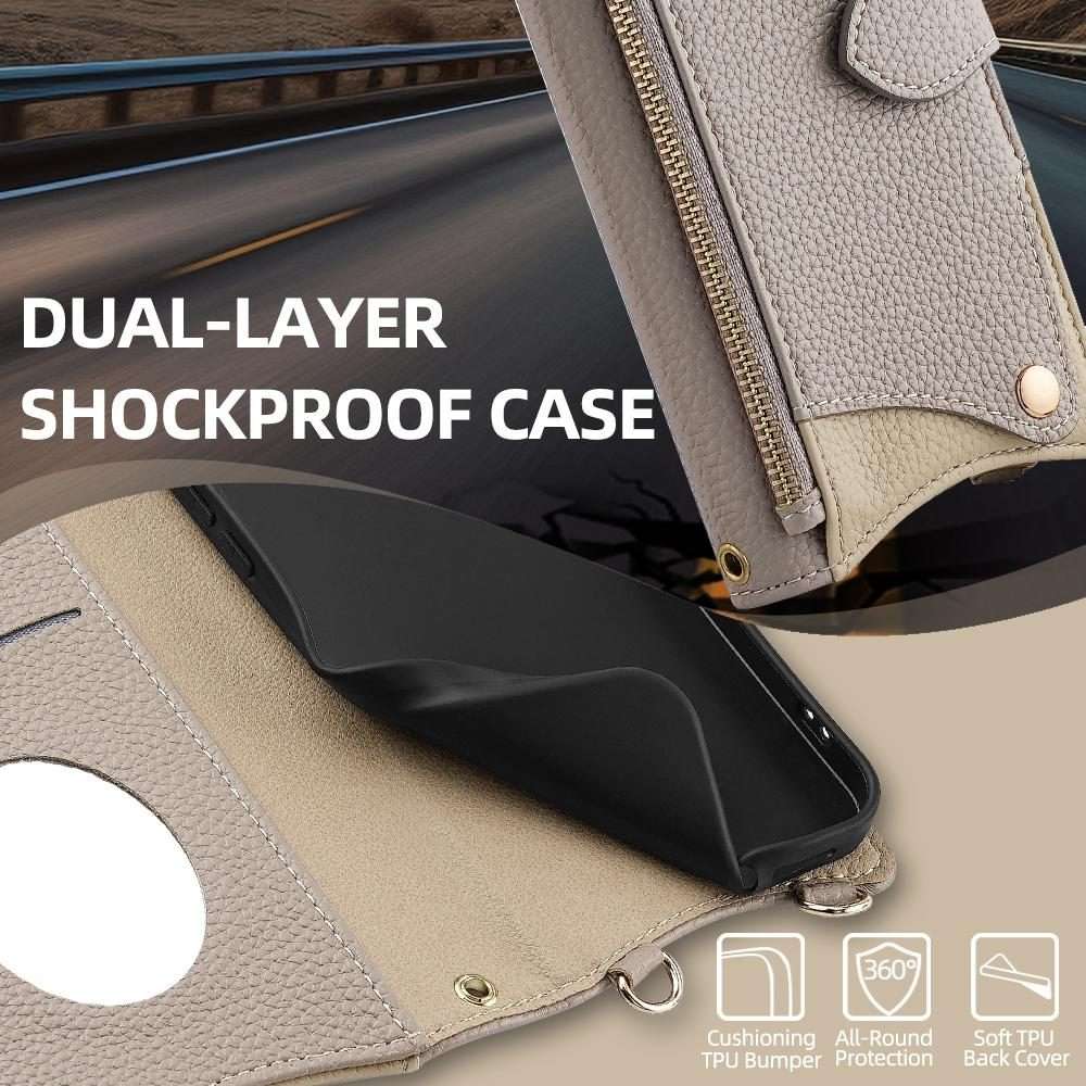 For Redmi K80 Ultra Crossbody Chain Fishtail Litchi Leather Phone Case(Grey)