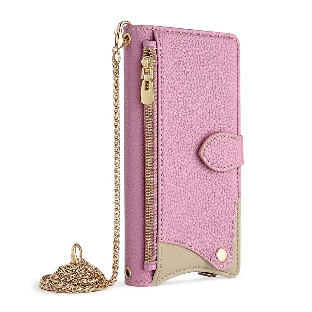 For Redmi K80 Ultra Crossbody Chain Fishtail Litchi Leather Phone Case(Pink)