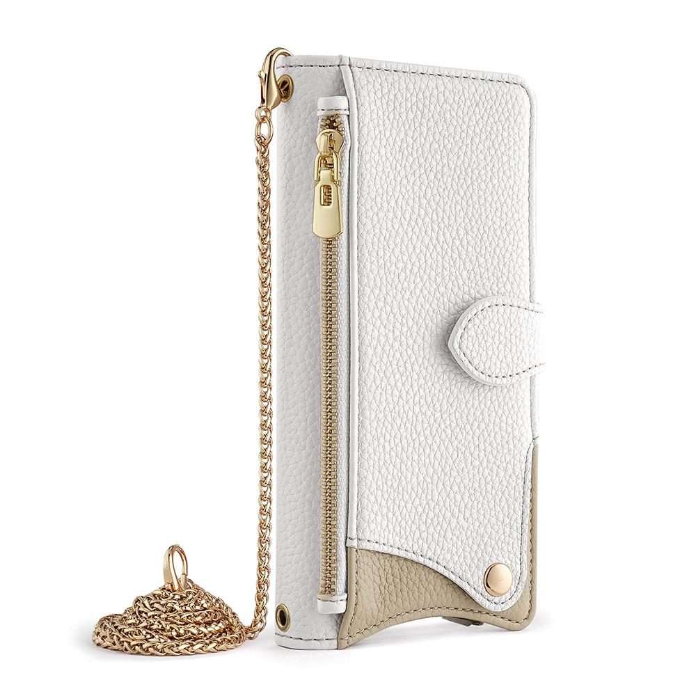 For Redmi K80 Ultra Crossbody Chain Fishtail Litchi Leather Phone Case(White)