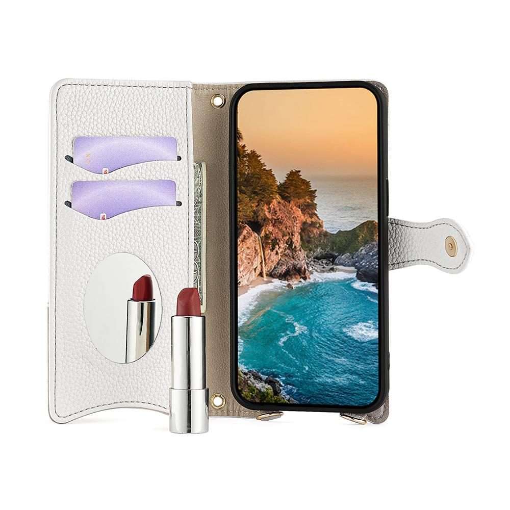 For Redmi K80 Ultra Crossbody Chain Fishtail Litchi Leather Phone Case(White)