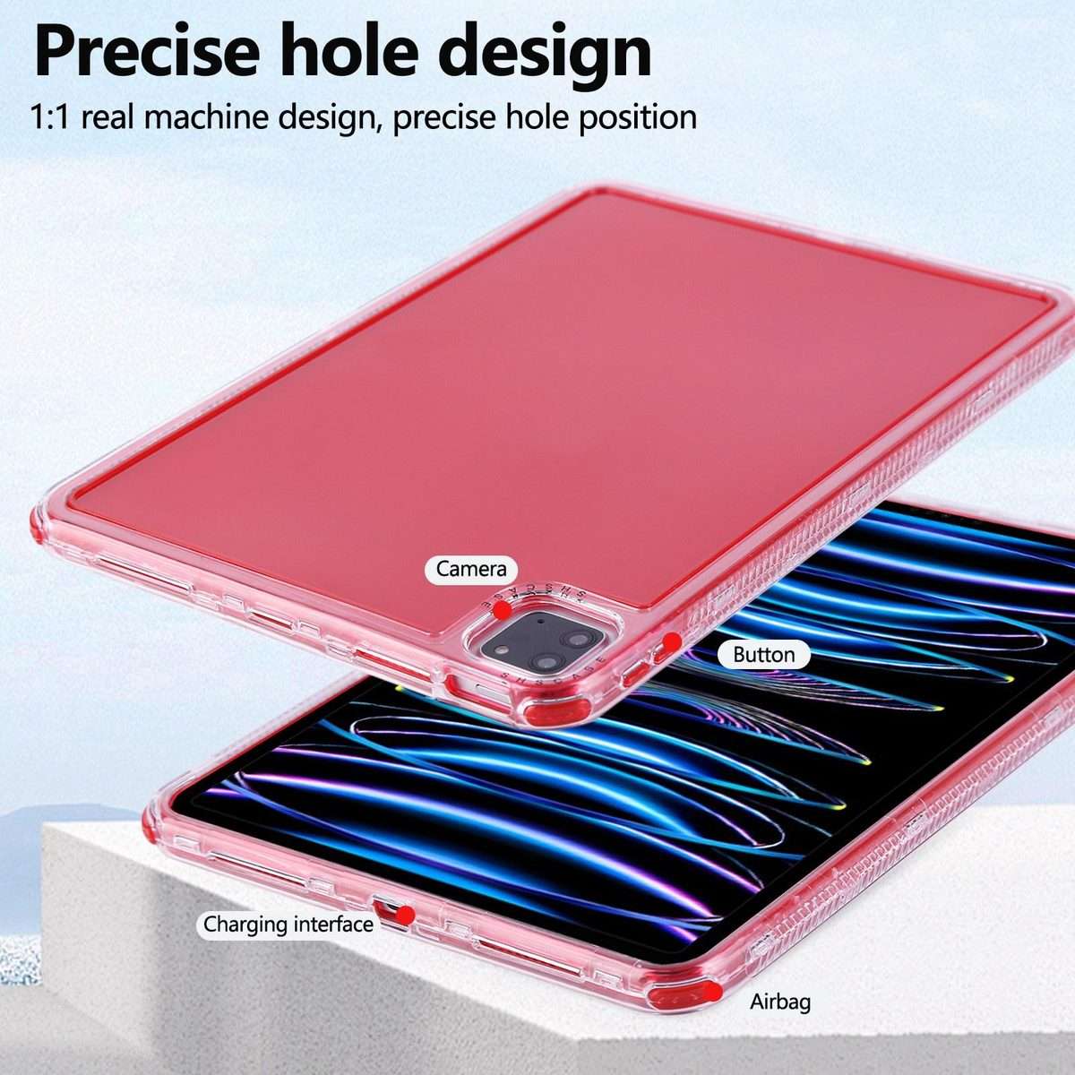 For iPad Pro 11 2022 / 2021 / 2020 Dream 3 in 1 TPU Hybrid PC Tablet Case(Red)