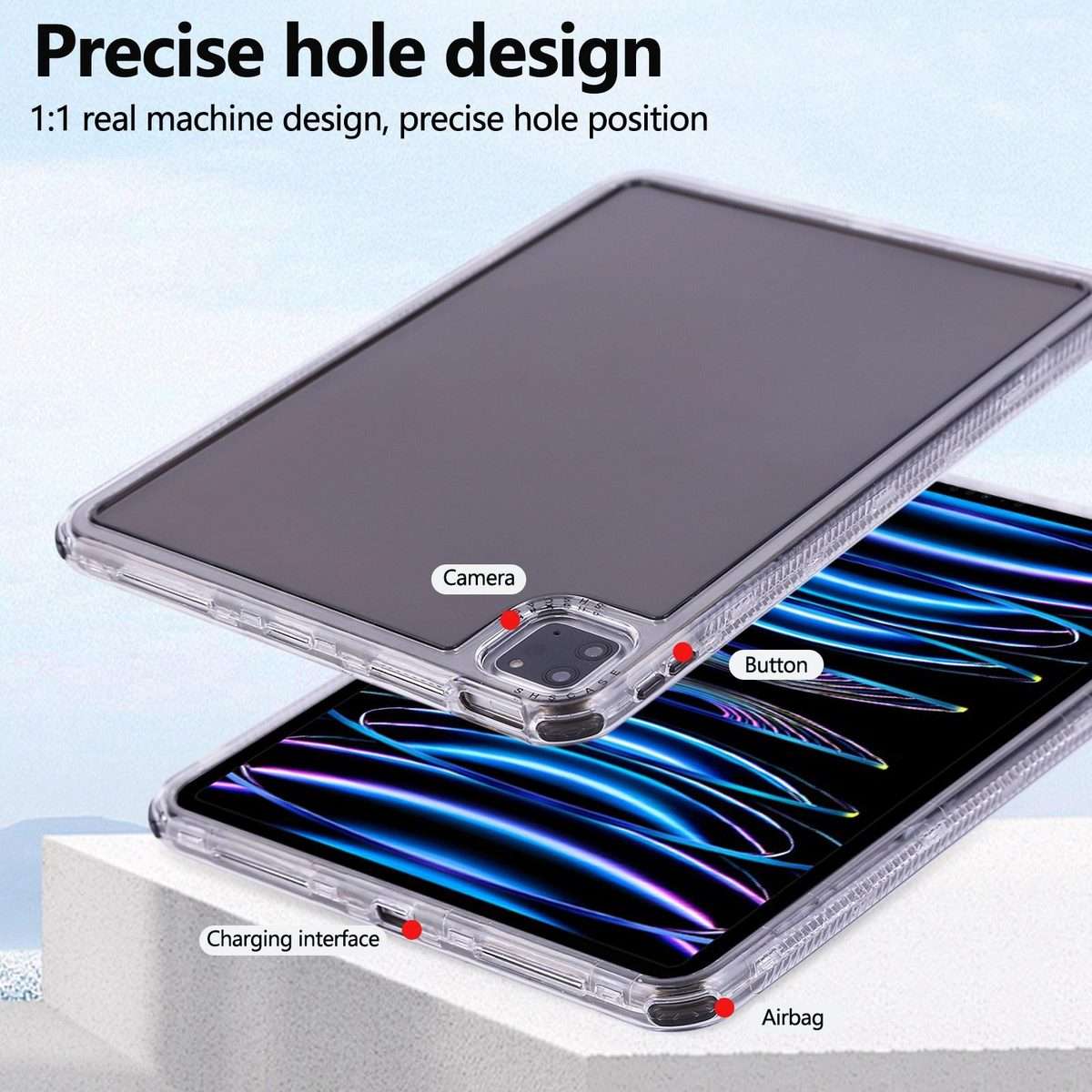 For iPad Pro 11 2025 / 2024 Dream 3 in 1 TPU Hybrid PC Tablet Case(Black)