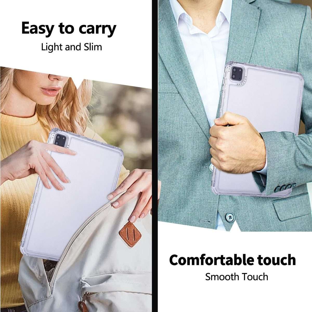 For iPad Air 2022 / 2020 10.9 Dream 3 in 1 TPU Hybrid PC Tablet Case(White)