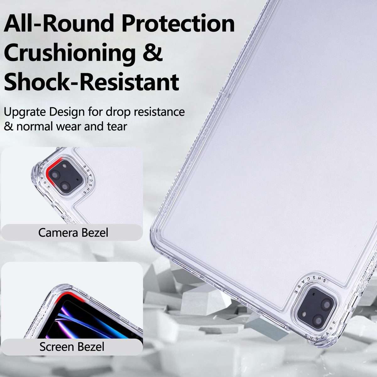 For iPad Air 2022 / 2020 10.9 Dream 3 in 1 TPU Hybrid PC Tablet Case(White)