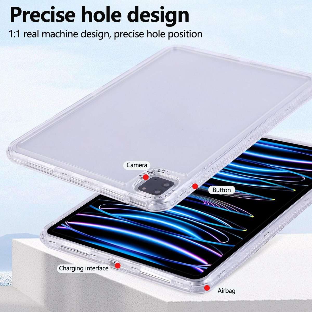 For iPad Air 2022 / 2020 10.9 Dream 3 in 1 TPU Hybrid PC Tablet Case(White)