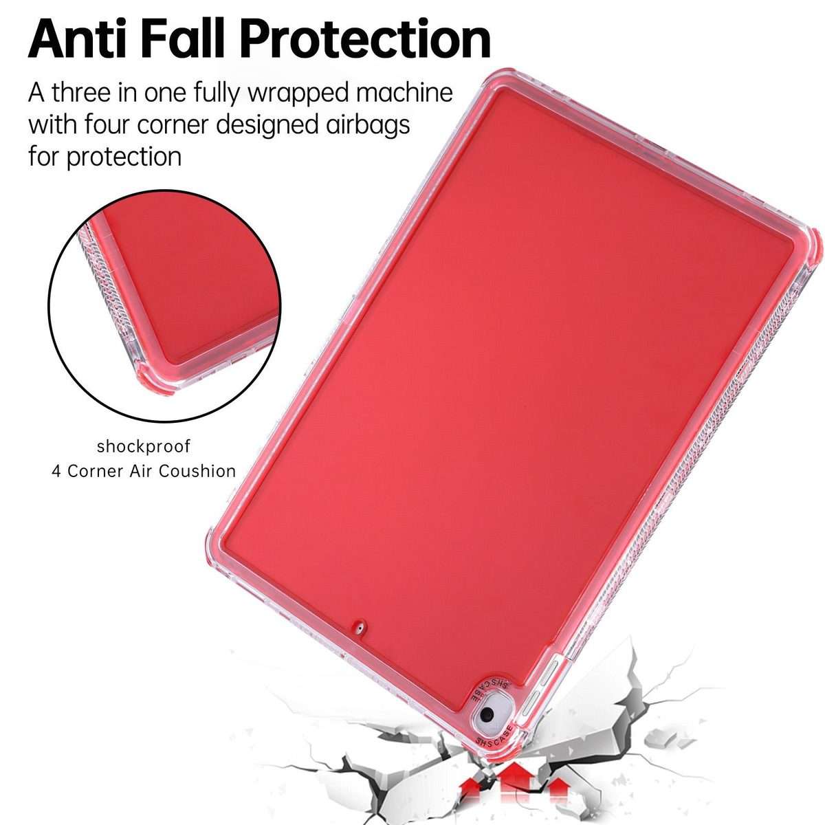 For iPad mini 5 / 4 / 3 / 2 Dream 3 in 1 TPU Hybrid PC Tablet Case(Red)