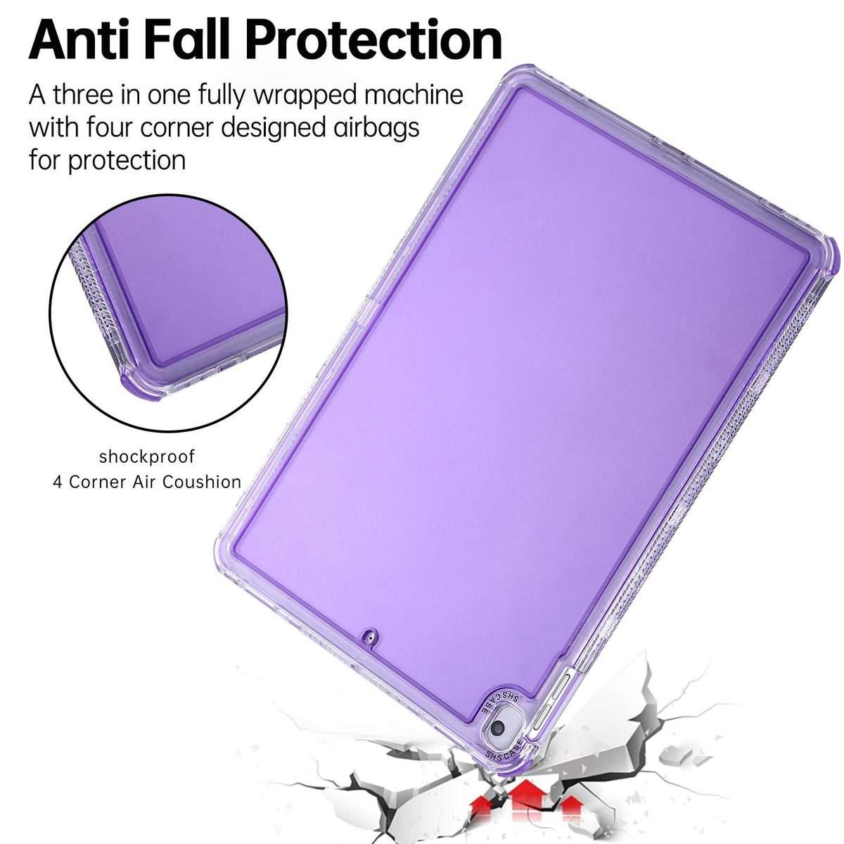 For iPad mini 5 / 4 / 3 / 2 Dream 3 in 1 TPU Hybrid PC Tablet Case(Purple)