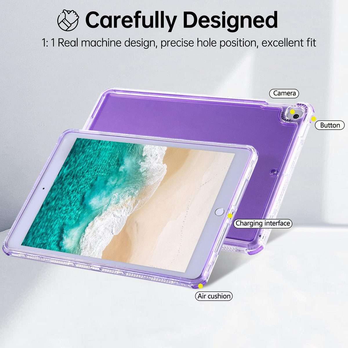 For iPad mini 5 / 4 / 3 / 2 Dream 3 in 1 TPU Hybrid PC Tablet Case(Purple)