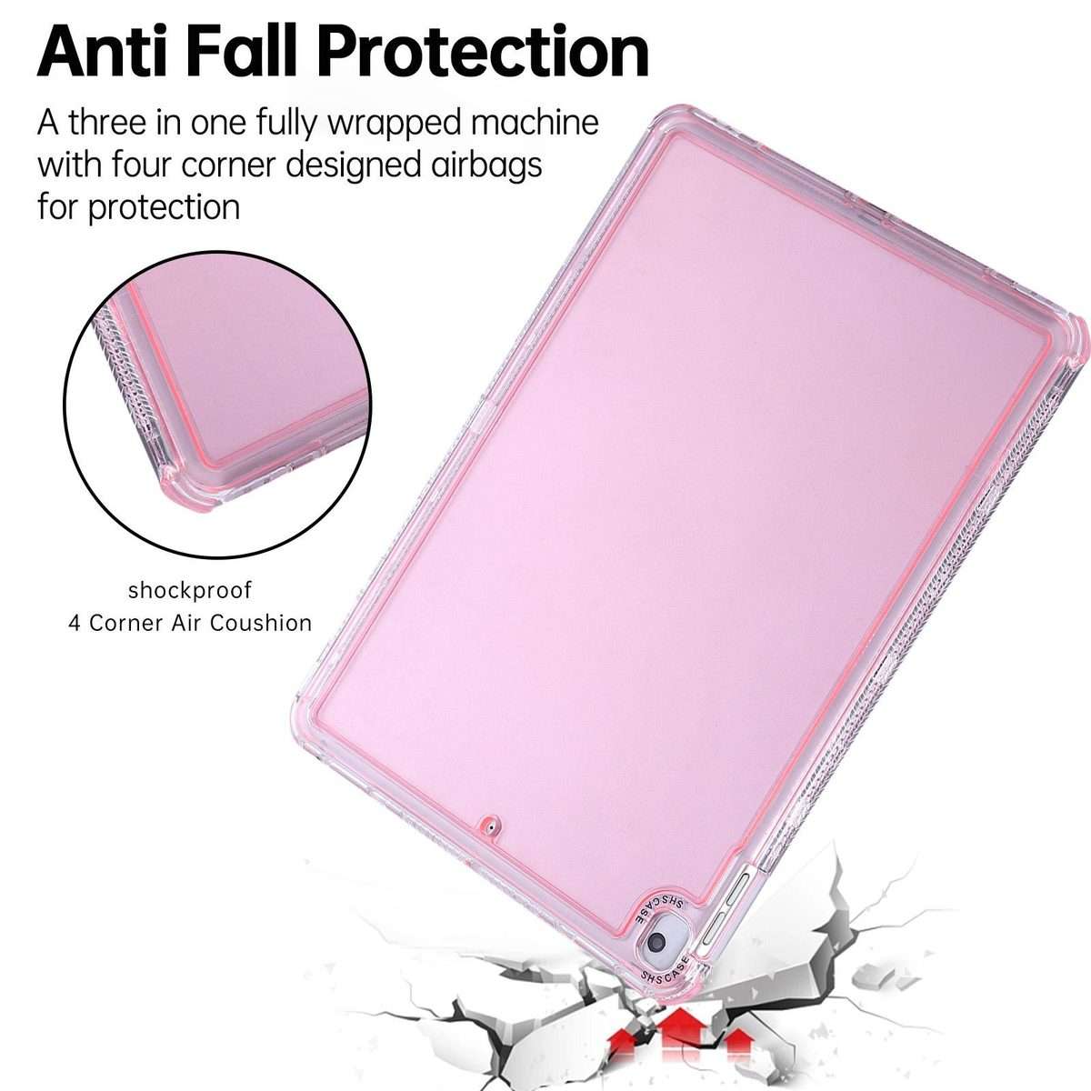 For iPad mini 5 / 4 / 3 / 2 Dream 3 in 1 TPU Hybrid PC Tablet Case(Pink)