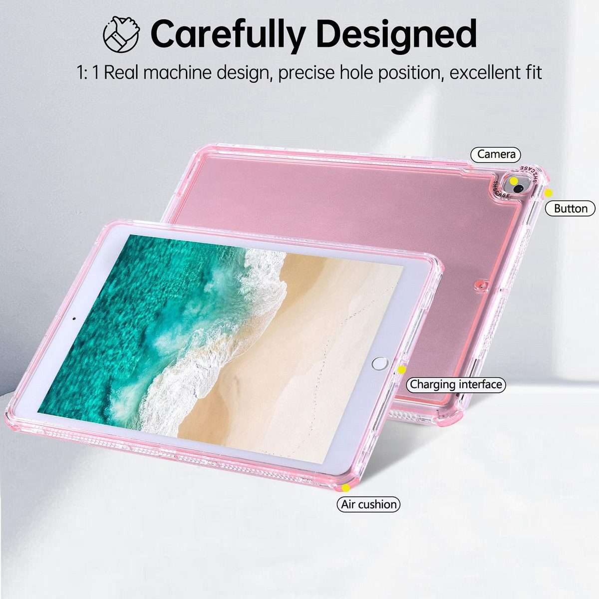 For iPad mini 5 / 4 / 3 / 2 Dream 3 in 1 TPU Hybrid PC Tablet Case(Pink)