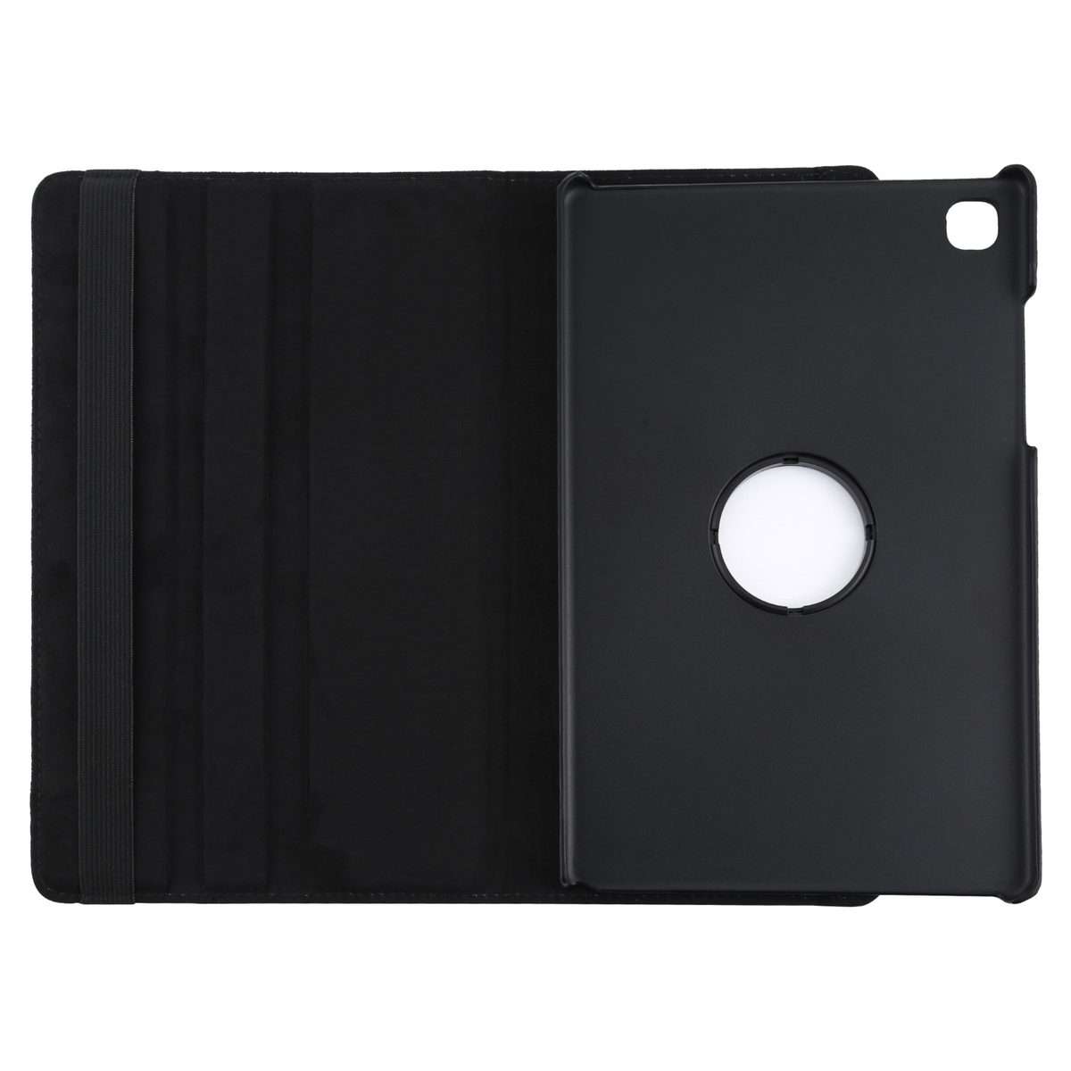 For Samsung Galaxy Tab A7 T500 Litchi Texture Horizontal Flip 360 Degrees Rotation Lea ... (Black)