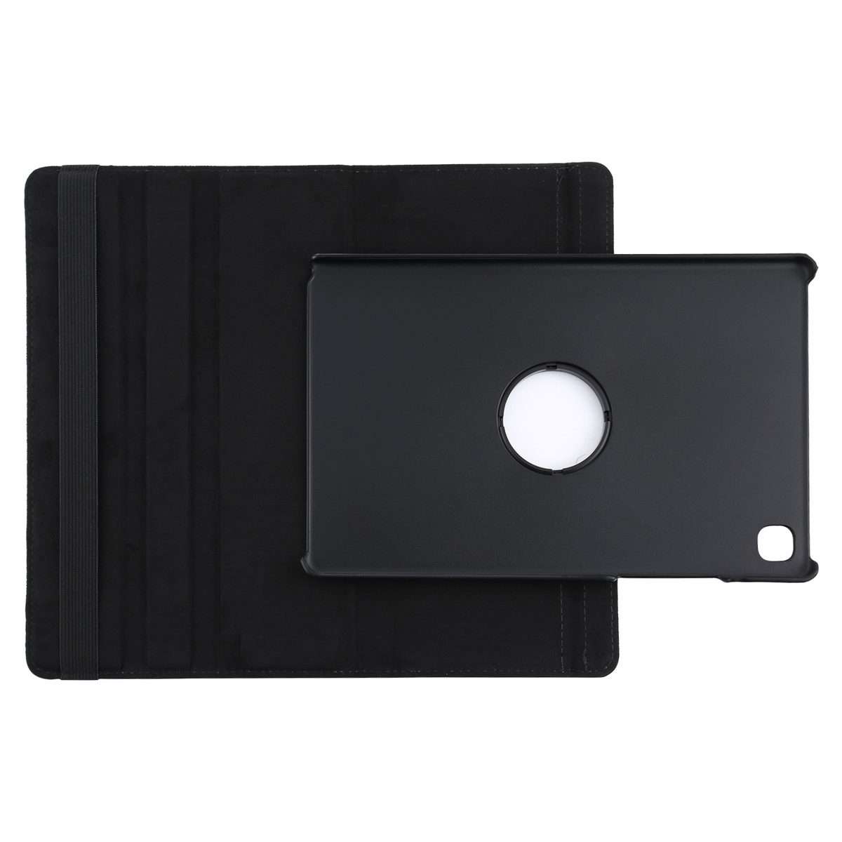 For Samsung Galaxy Tab A7 T500 Litchi Texture Horizontal Flip 360 Degrees Rotation Lea ... (Black)