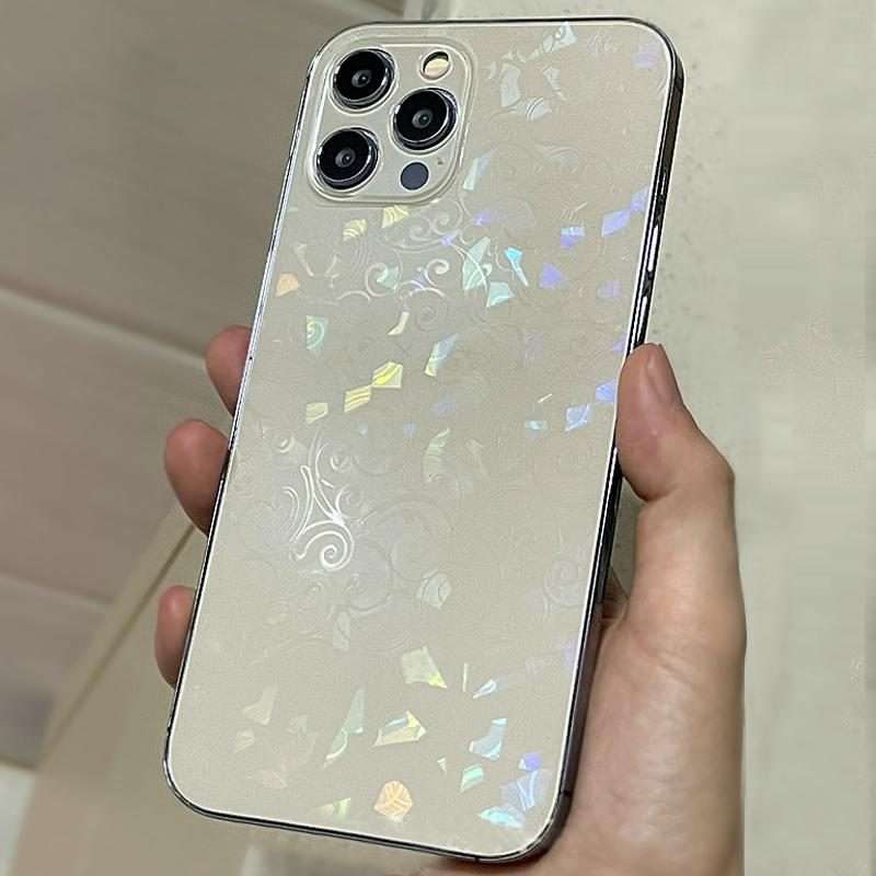 For iPhone 13 Pro Max Colorful Transparent Sticker Phone Back Film(Lucky Clouds)