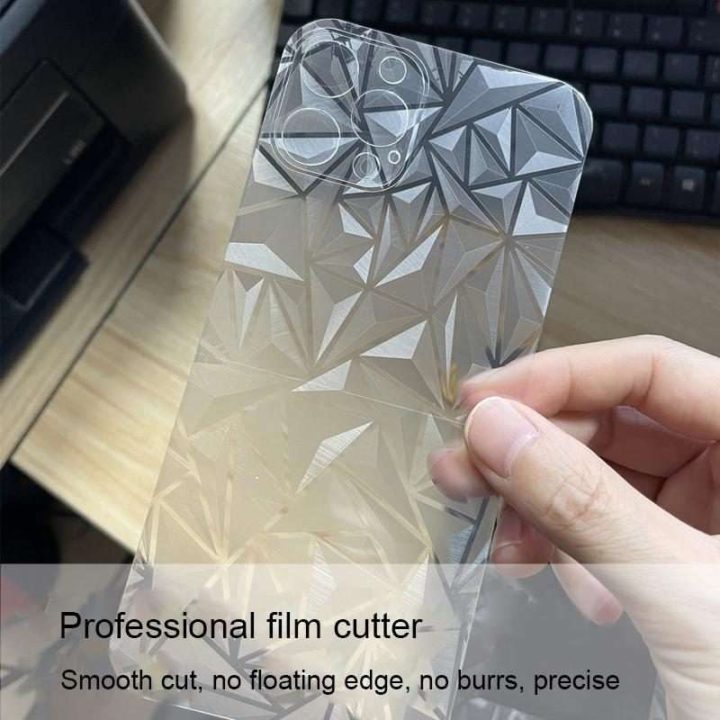 For iPhone 13 Pro Max Colorful Transparent Sticker Phone Back Film(Lucky Clouds)