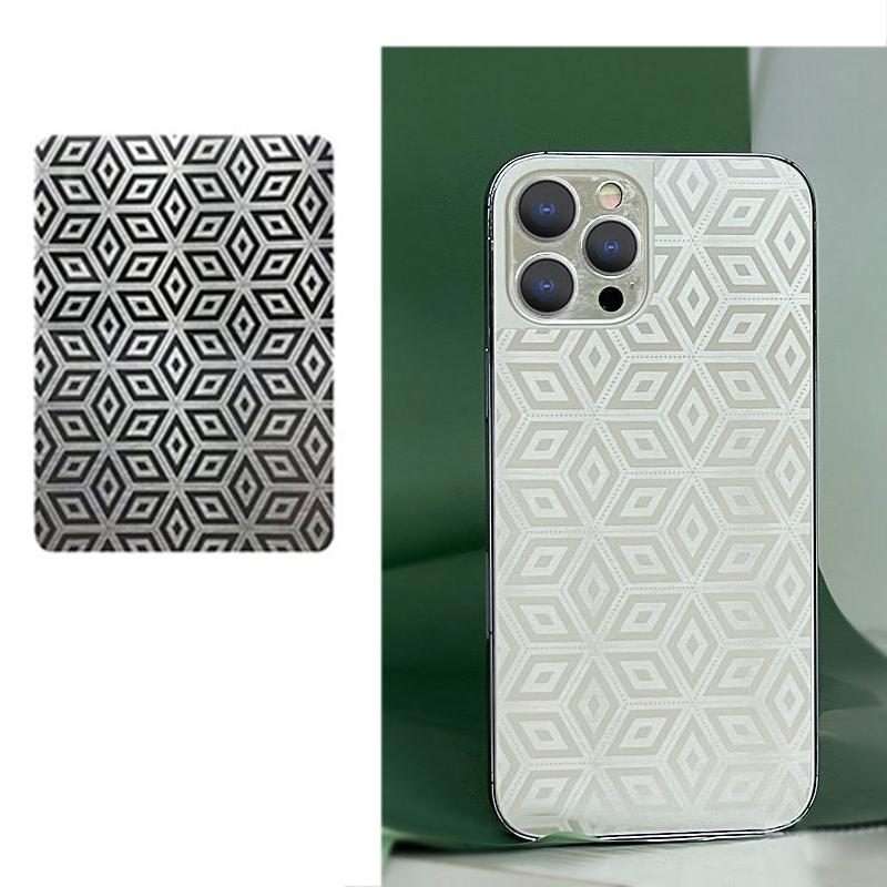 For iPhone 13 Pro Max Colorful Transparent Sticker Phone Back Film(Magic Cube)
