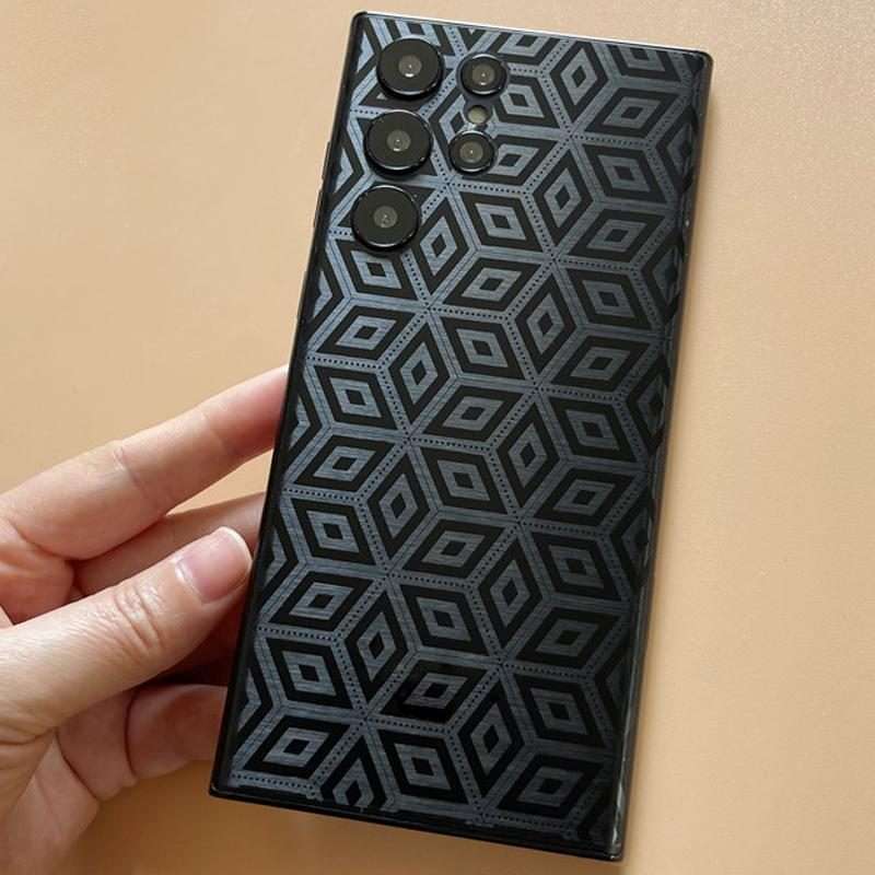 For iPhone 13 Pro Max Colorful Transparent Sticker Phone Back Film(Magic Cube)