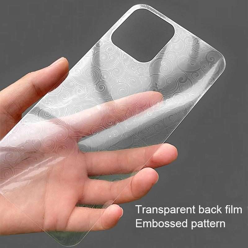 For iPhone 13 Pro Max Colorful Transparent Sticker Phone Back Film(Magic Cube)