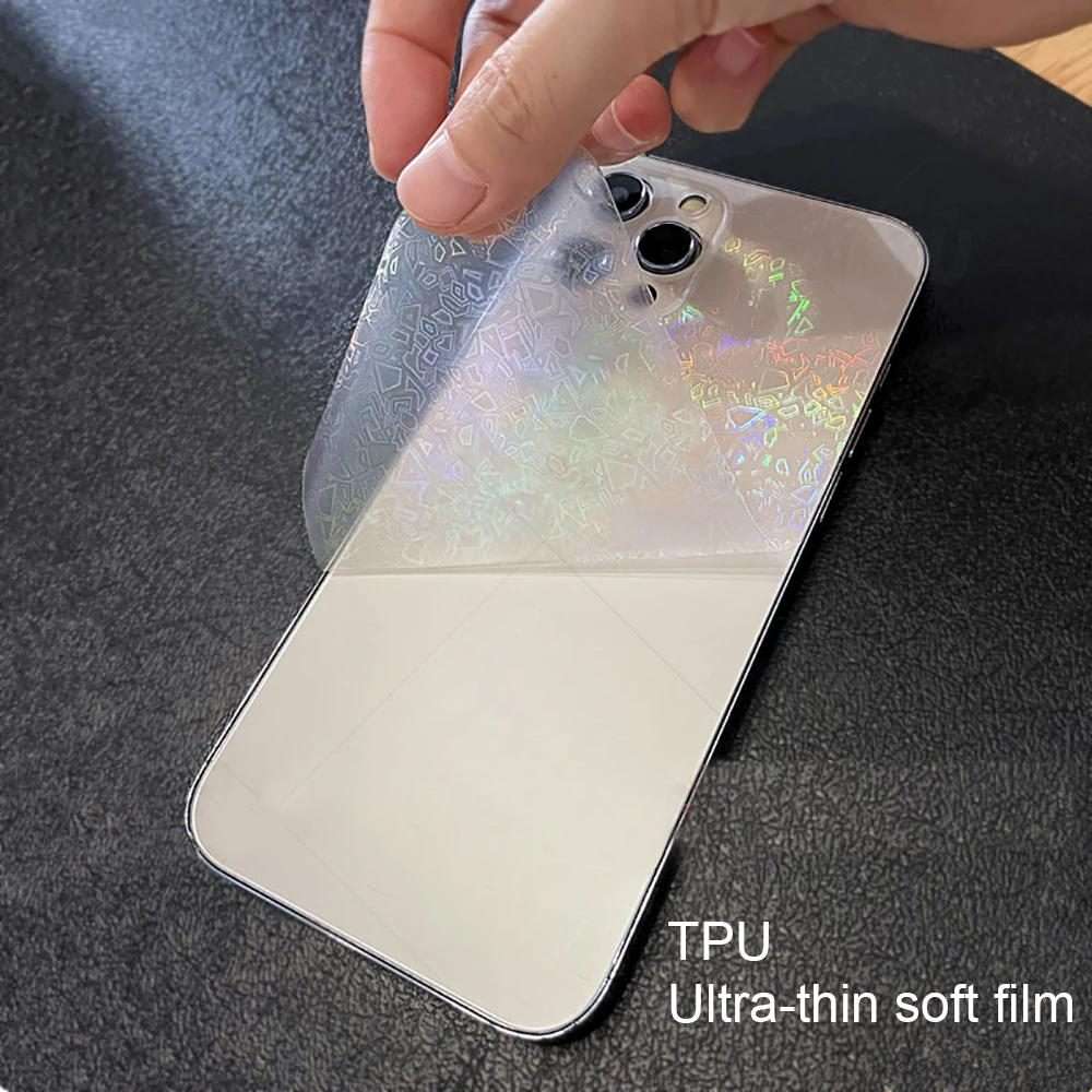 For iPhone 13 Pro Max Colorful Transparent Sticker Phone Back Film(Magic Cube)