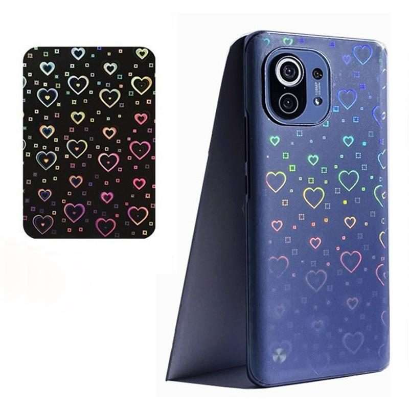 For iPhone 13 Pro Max Colorful Transparent Sticker Phone Back Film(Hearts)