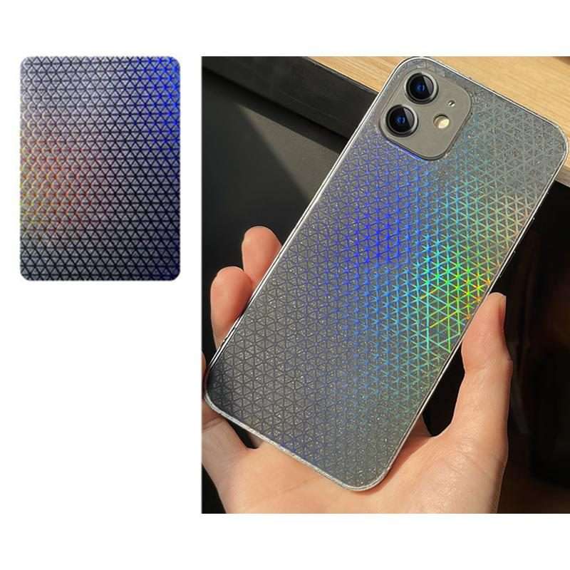 For iPhone 13 Pro Max Colorful Transparent Sticker Phone Back Film(Flash Diamond)