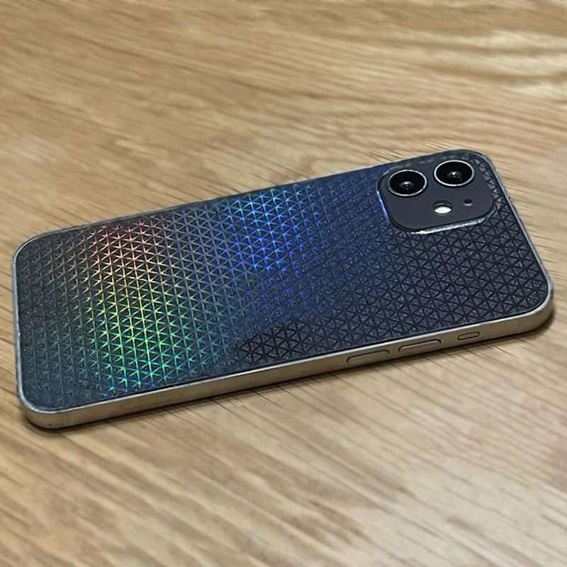 For iPhone 13 Pro Max Colorful Transparent Sticker Phone Back Film(Flash Diamond)
