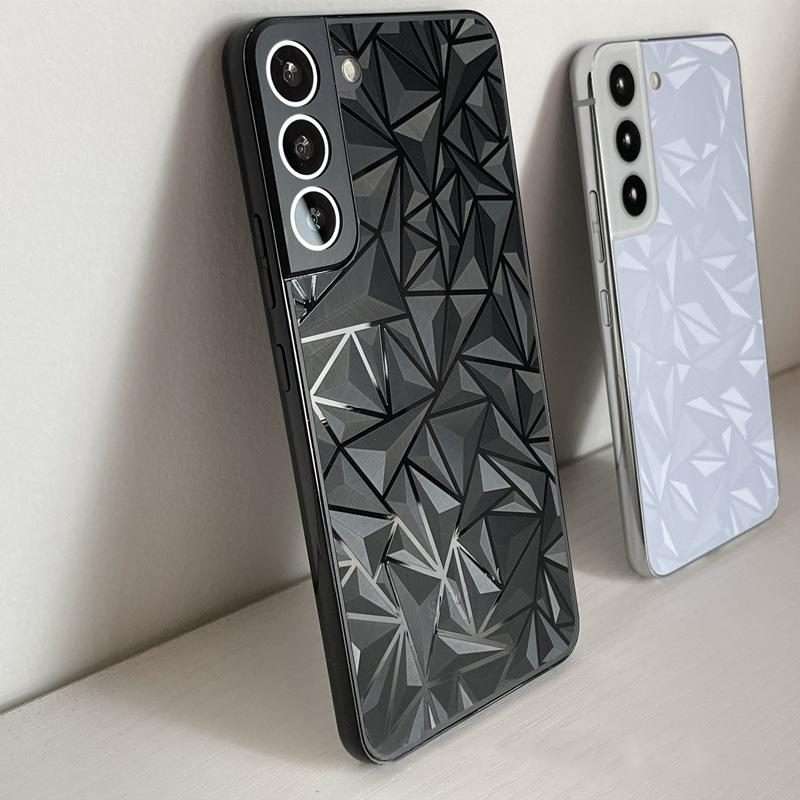 For iPhone 13 Pro Max Colorful Transparent Sticker Phone Back Film(Rhombus)