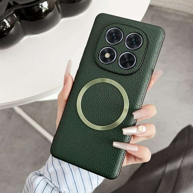 For Redmi Note 14 Pro 5G CD Magsafe Magnetic Litchi Texture Phone Case(Green)