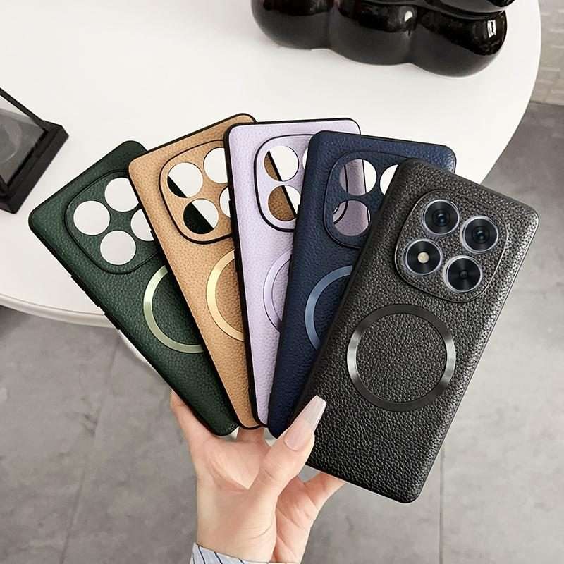 For Redmi Note 14 Pro 5G CD Magsafe Magnetic Litchi Texture Phone Case(Blue)