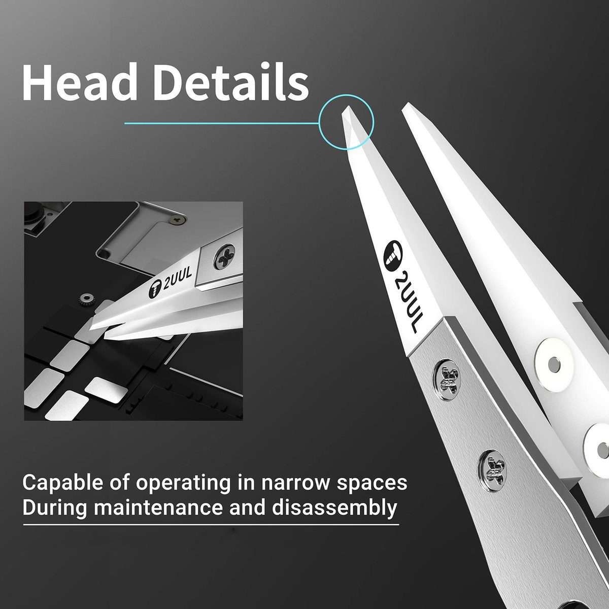 2uul TW31 Ultrahard Insulative Ceramic Tweezer