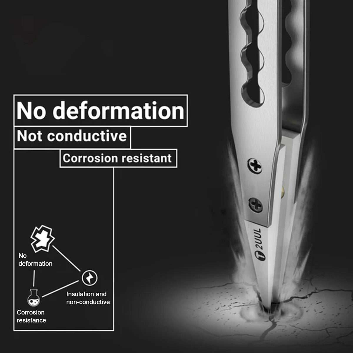 2uul TW31 Ultrahard Insulative Ceramic Tweezer
