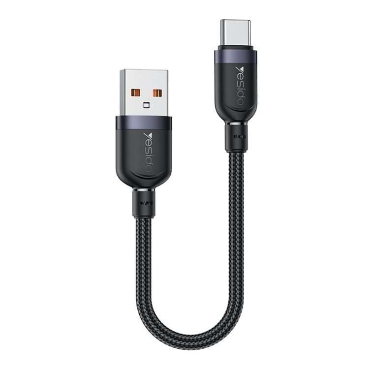 Yesido 3A USB to Type-C Fast Charging Cable, Length:0.3m(Black)
