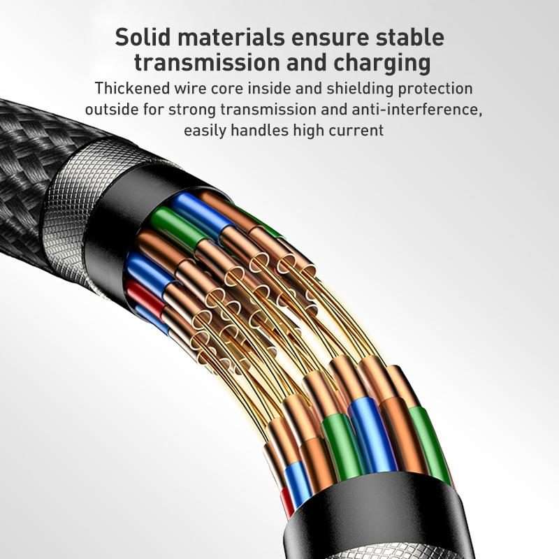 Yesido 3A USB to Type-C Fast Charging Cable, Length:0.3m(Black)