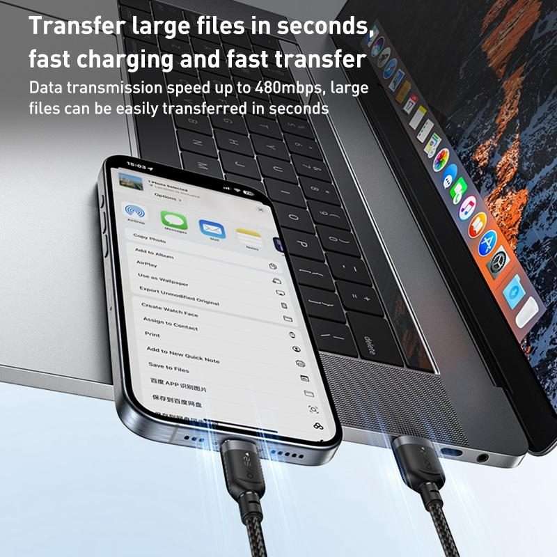 Yesido 3A USB to Type-C Fast Charging Cable, Length:2m(Black)