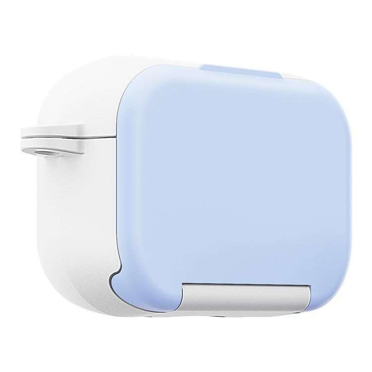 For AirPods Pro 3 Mirror Stand Silicone Earphones Protective Case(Blue)