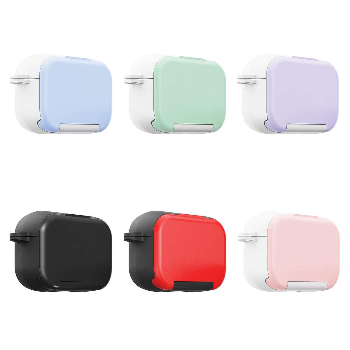 For AirPods Pro 3 Mirror Stand Silicone Earphones Protective Case(Blue)
