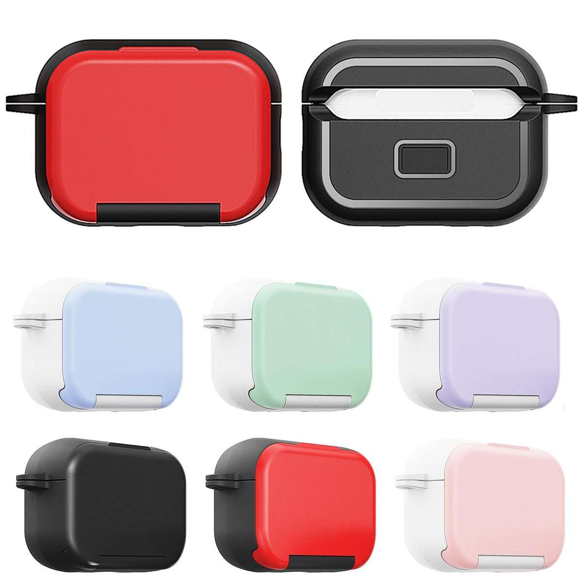 For AirPods Pro 3 Mirror Stand Silicone Earphones Protective Case(Blue)