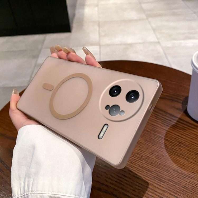 For Redmi K80 Pro Fine Hole Ice Fog MagSafe PC Phone Case(Gold)