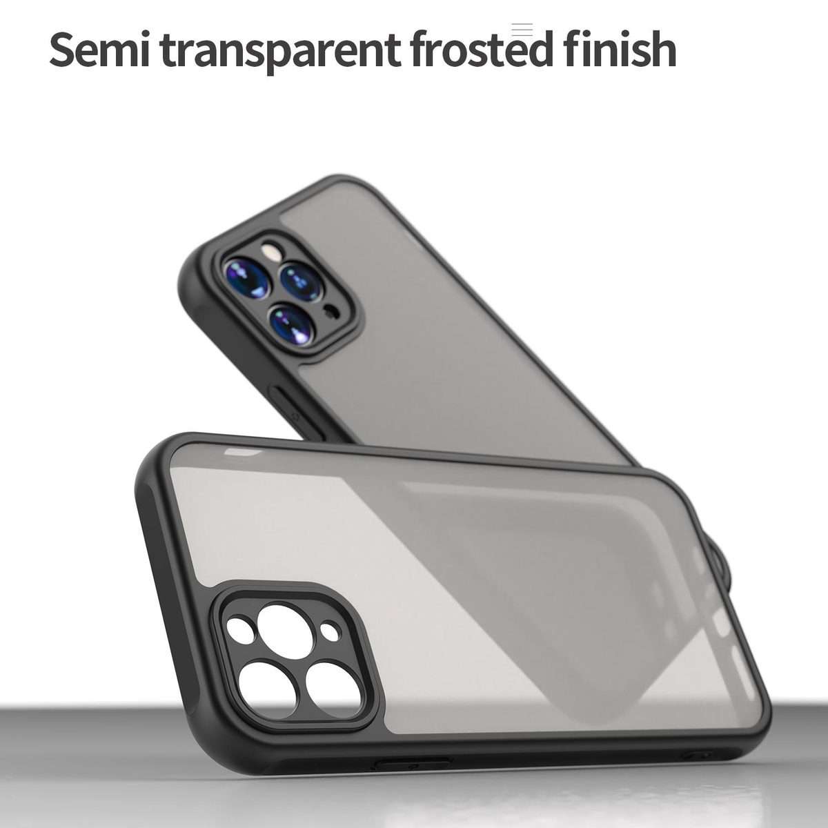 For iPhone 11 Pro Fan Dun Series TPU Hybrid PC Frosted Phone Case(Black)