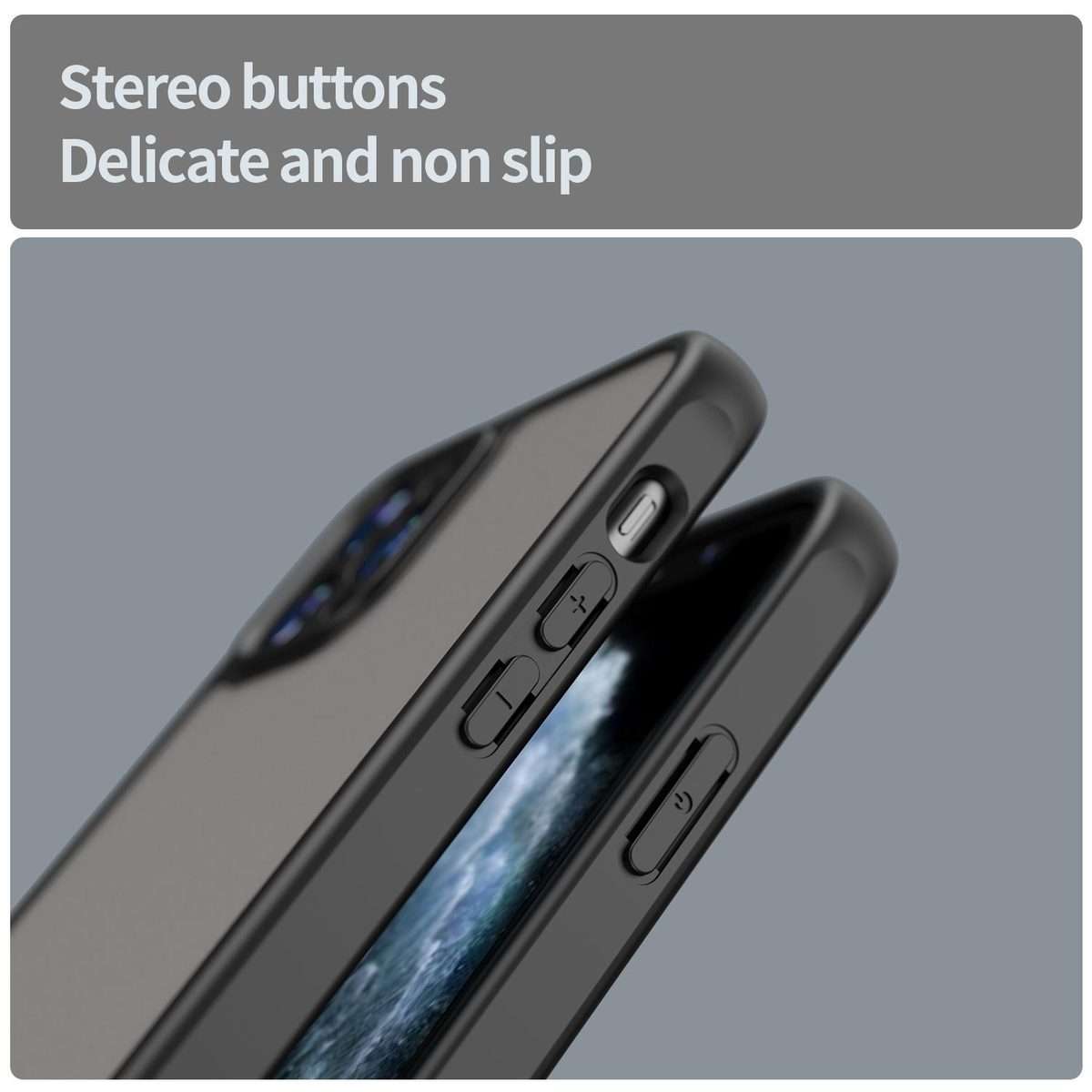 For iPhone 11 Pro Fan Dun Series TPU Hybrid PC Frosted Phone Case(Black)