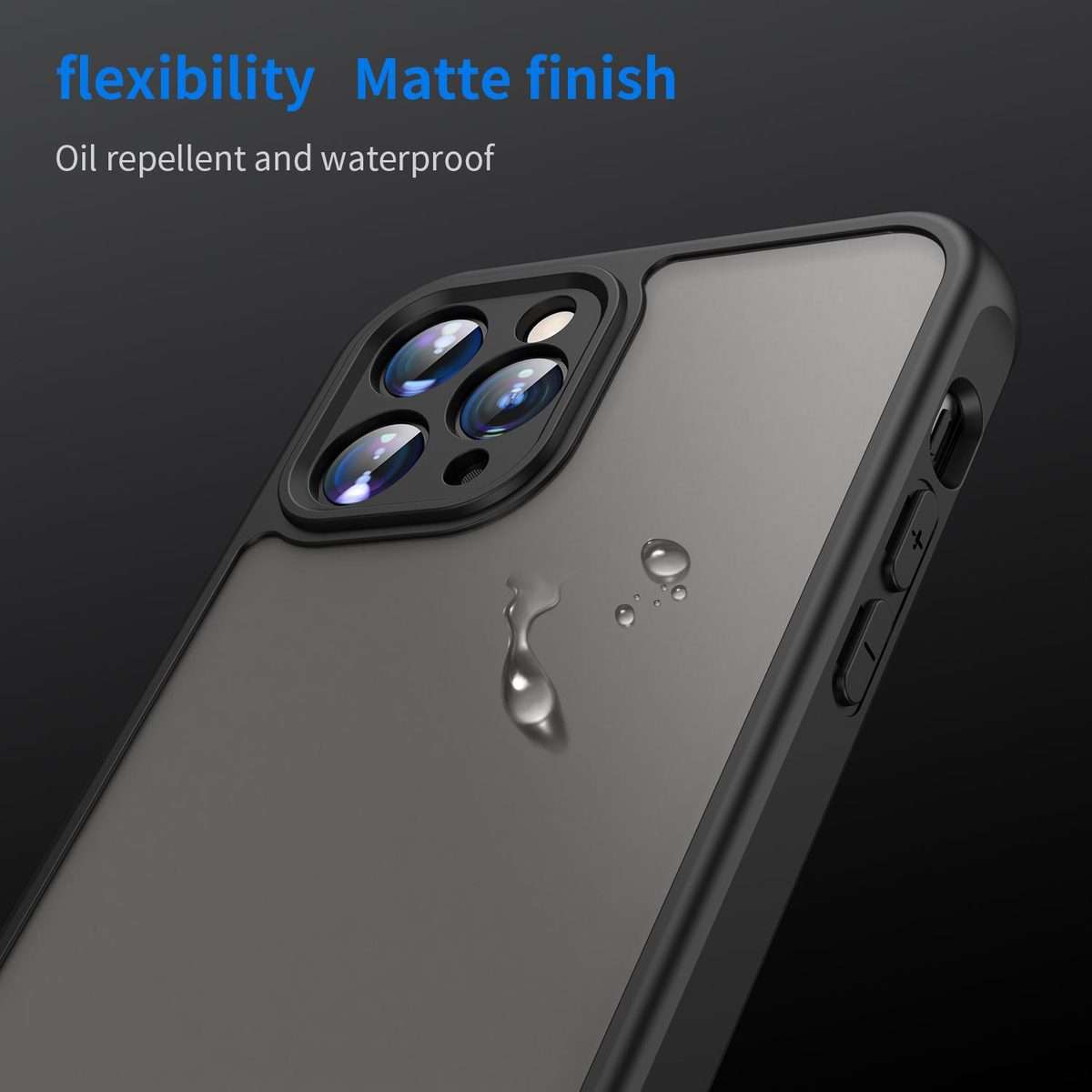 For iPhone 11 Pro Fan Dun Series TPU Hybrid PC Frosted Phone Case(Black)