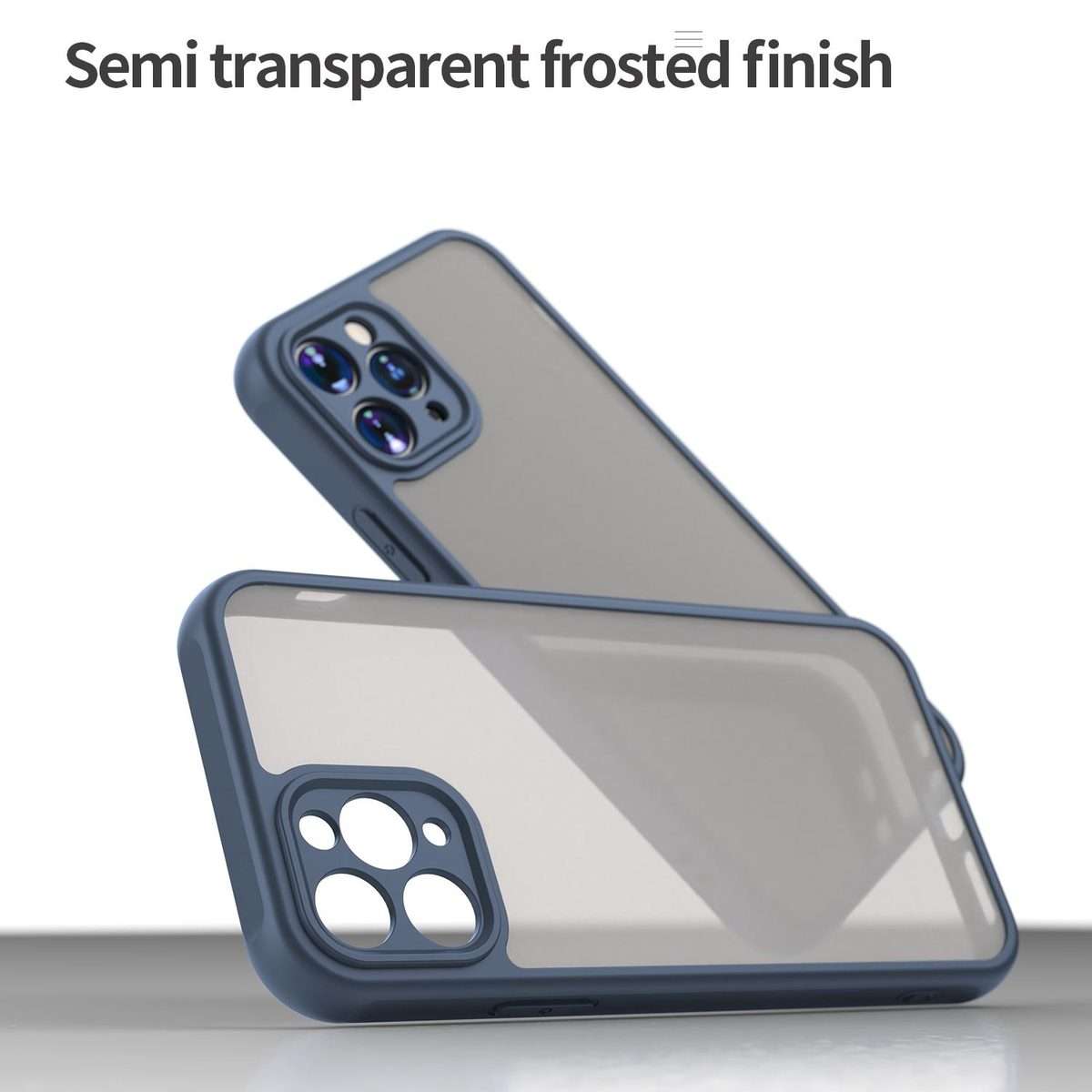 For iPhone 11 Pro Fan Dun Series TPU Hybrid PC Frosted Phone Case(Blue)